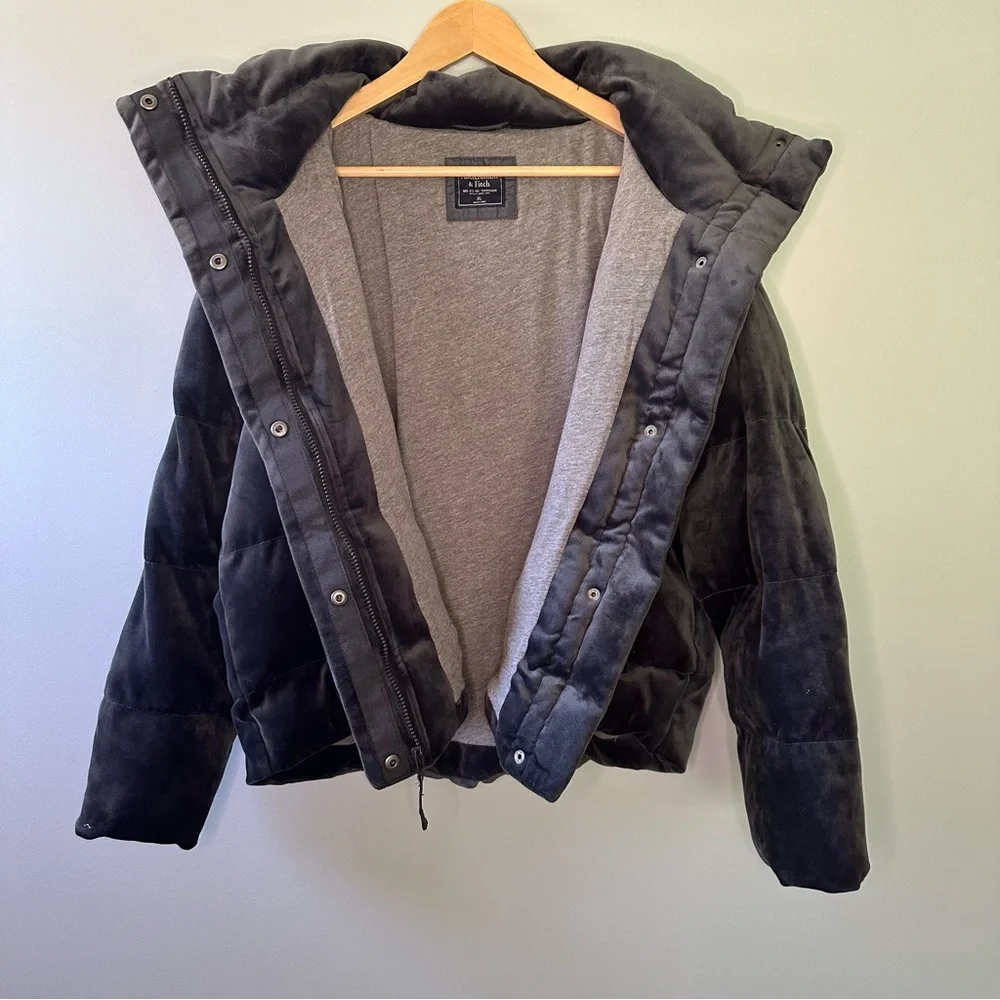 Abercrombie & Fitch Dark Gray Puffer Jacket - Picture 2 of 5